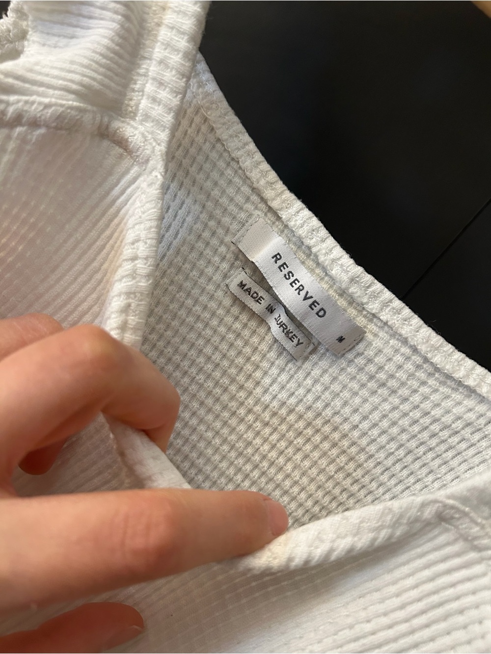 Reserved White Ribbed Ruffle Strap Tank Top - Picture 6 of 6